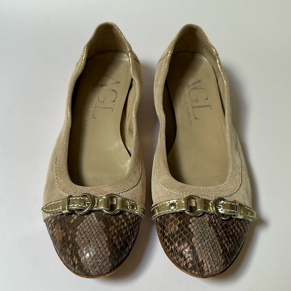 AGL Animal Print Ballet Flats - Picture 1 of 12